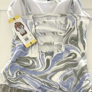 Hurley green small swim suit one piece